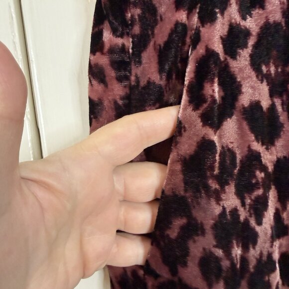 J. CREW Rose Velvet Leopard Cheetah Print Straight Leg Ankle Pants Size 10 - Picture 3 of 7